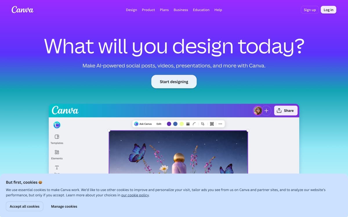 Canva — screenshot of the official site