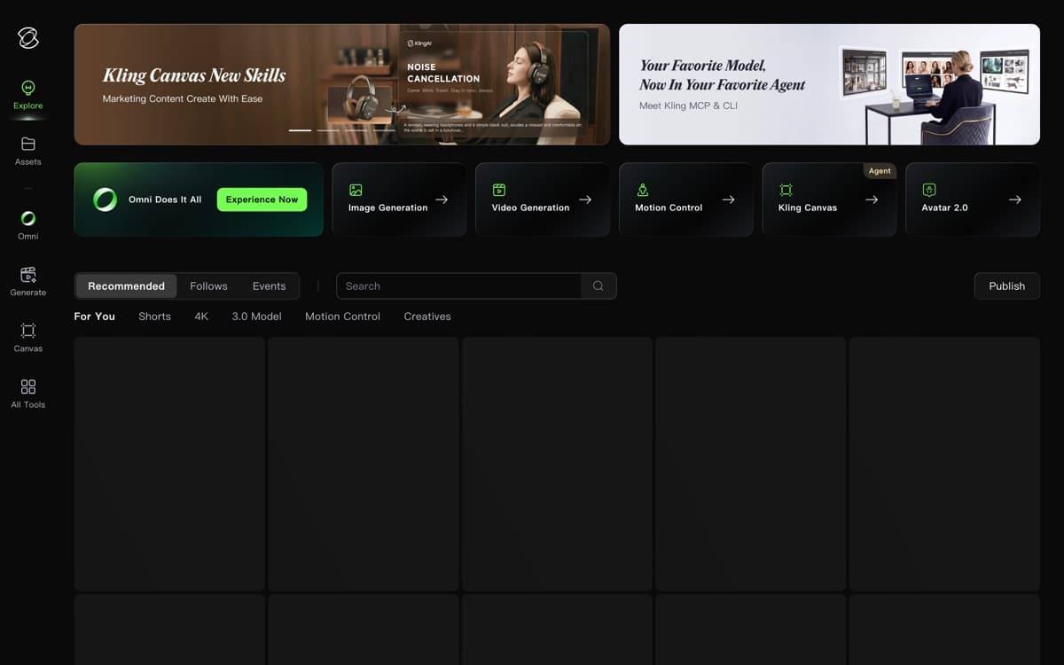 Kling AI — screenshot of the official site