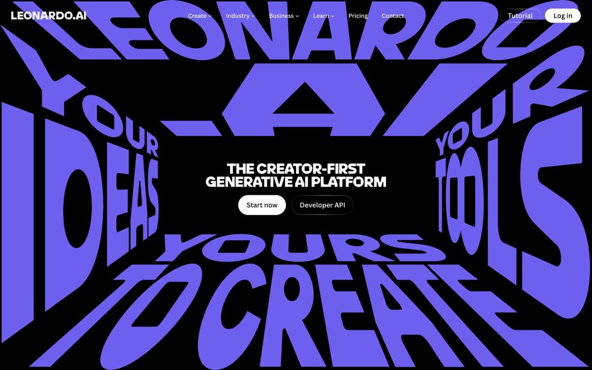 Leonardo AI — screenshot of the official site