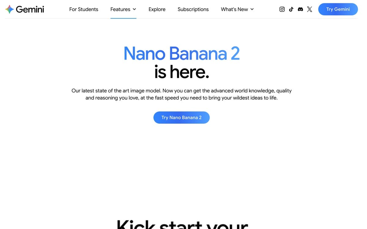 Nano Banana Pro — screenshot of the official site