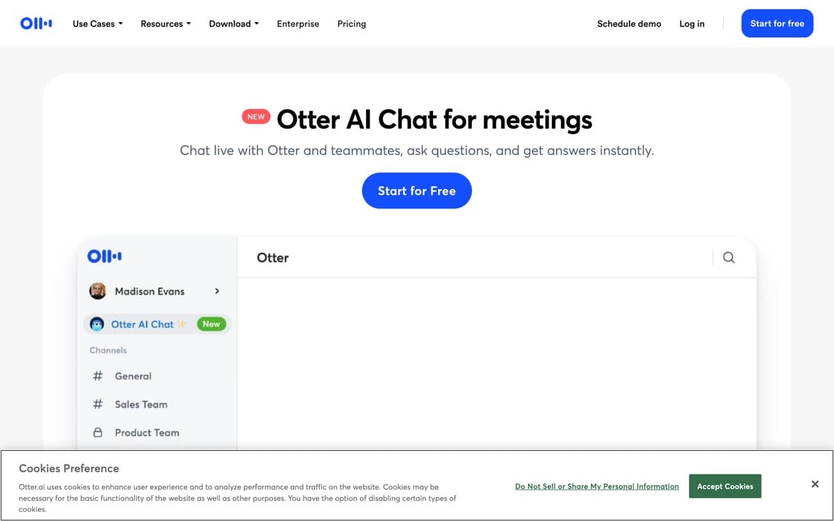 Otter.ai — the product's features, from the vendor's site