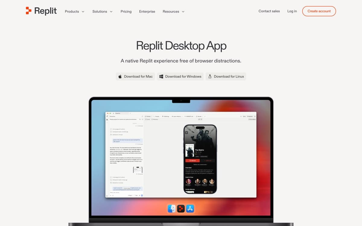 Replit — the product's features, from the vendor's site