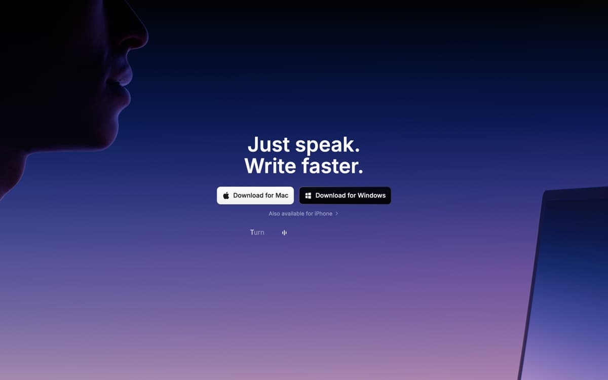 Superwhisper — screenshot of the official site