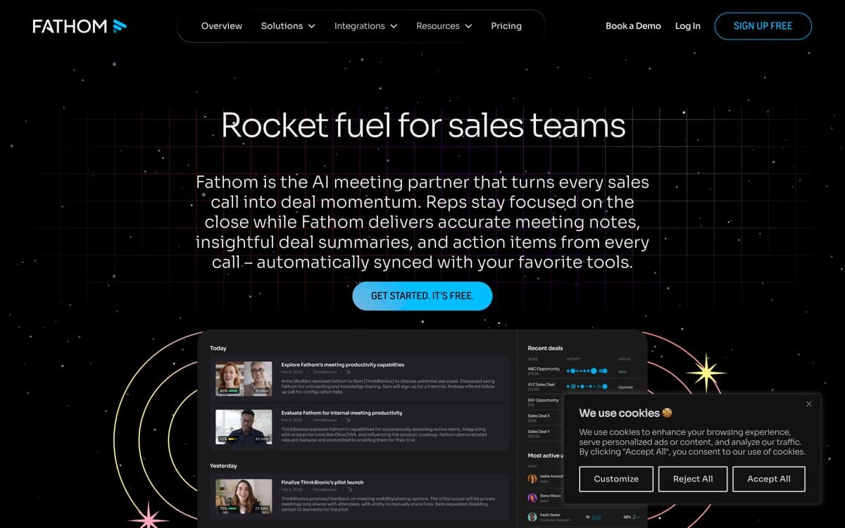 Fathom product pages — screenshots used editorially; all rights belong to the vendor Fathom — the product's features, from the vendor's site