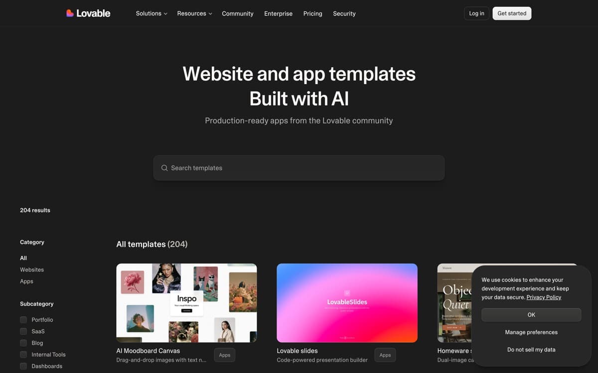 Lovable product pages — screenshots used editorially; all rights belong to the vendor Lovable — the product's features, from the vendor's site