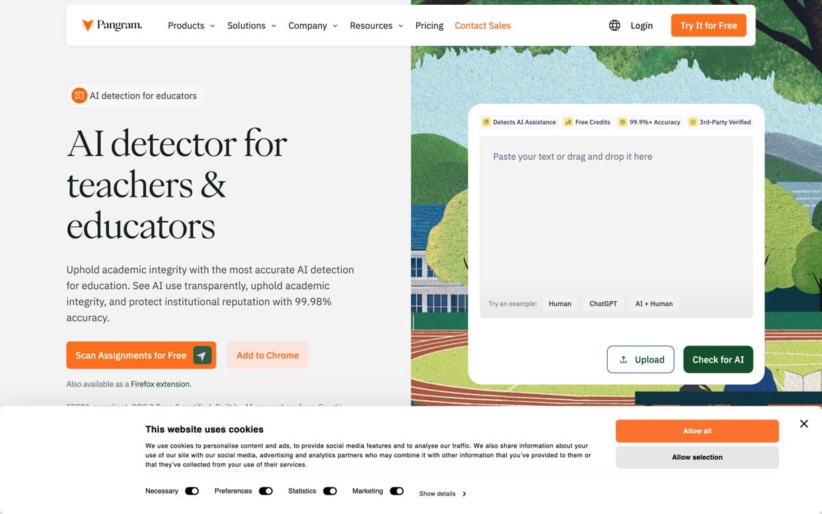 Pangram product pages — screenshots used editorially; all rights belong to the vendor Pangram — the product's features, from the vendor's site