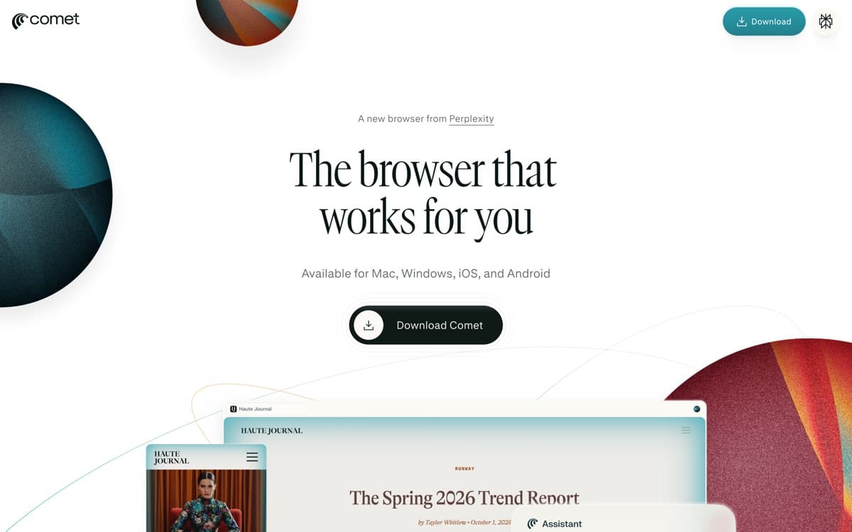 Perplexity product pages — screenshots used editorially; all rights belong to the vendor Perplexity — the product's features, from the vendor's site